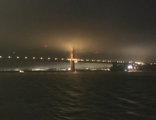 Golden Bridge in Fog
